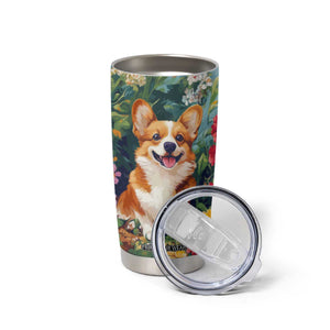 Retro Corgi Tumbler Cup Personalized TS04 Print Your Wear