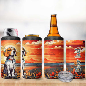 Retro Beagle 4 in 1 Can Cooler Tumbler Personalized TS04 Print Your Wear