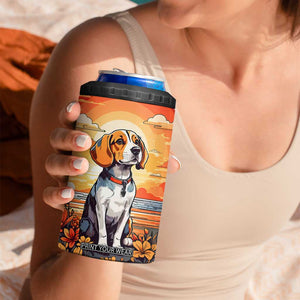 Retro Beagle 4 in 1 Can Cooler Tumbler Personalized TS04 Print Your Wear