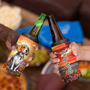 Retro Beagle 4 in 1 Can Cooler Tumbler Personalized TS04 Print Your Wear