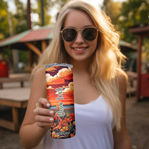 Retro Beagle Skinny Tumbler Personalized TS04 Print Your Wear