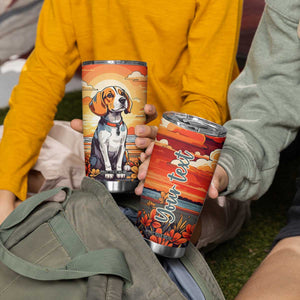 Retro Beagle Tumbler Cup Personalized TS04 Print Your Wear