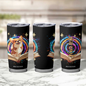 Cute Corgi Reading Books Tumbler Cup Personalized TS04 Print Your Wear