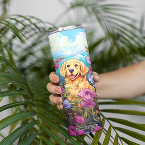Retro Golden Retriever Skinny Tumbler Personalized TS04 Print Your Wear