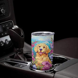 Retro Golden Retriever Tumbler Cup Personalized TS04 Print Your Wear