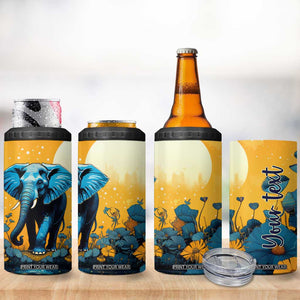 Retro Elephant 4 in 1 Can Cooler Tumbler Personalized TS04 Print Your Wear
