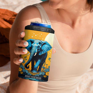 Retro Elephant 4 in 1 Can Cooler Tumbler Personalized TS04 Print Your Wear