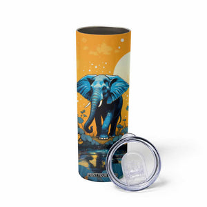 Retro Elephant Skinny Tumbler Personalized TS04 Print Your Wear
