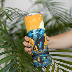 Retro Elephant Skinny Tumbler Personalized TS04 Print Your Wear