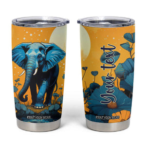 Retro Elephant Tumbler Cup Personalized TS04 Multicolor Print Your Wear