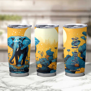 Retro Elephant Tumbler Cup Personalized TS04 Print Your Wear
