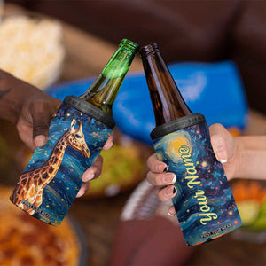 Giraffe Starry Night 4 in 1 Can Cooler Tumbler Personalized TS04 Print Your Wear
