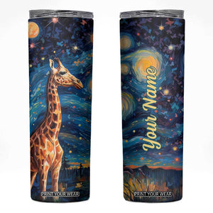 Giraffe Starry Night Skinny Tumbler Personalized TS04 Multicolor Print Your Wear