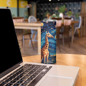 Giraffe Starry Night Skinny Tumbler Personalized TS04 Print Your Wear