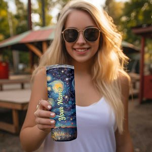 Giraffe Starry Night Skinny Tumbler Personalized TS04 Print Your Wear