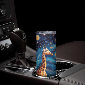 Giraffe Starry Night Skinny Tumbler Personalized TS04 Print Your Wear