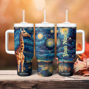 Giraffe Starry Night Tumbler With Handle Personalized TS04 Print Your Wear