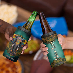 Mandala Tribal Elephant 4 in 1 Can Cooler Tumbler Personalized TS04 Print Your Wear