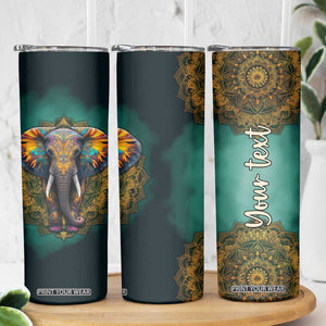 Mandala Tribal Elephant Skinny Tumbler Personalized TS04 Print Your Wear