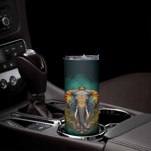 Mandala Tribal Elephant Skinny Tumbler Personalized TS04 Print Your Wear