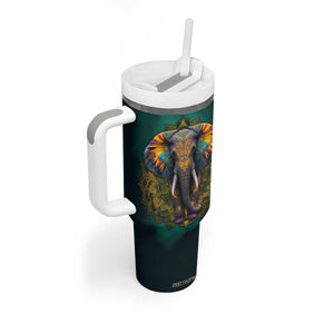 Mandala Tribal Elephant Tumbler With Handle Personalized TS04 Print Your Wear