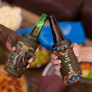 Mandala Elephant 4 in 1 Can Cooler Tumbler Personalized TS04 Print Your Wear