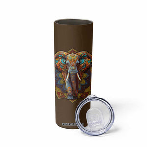 Mandala Elephant Skinny Tumbler Personalized TS04 Print Your Wear