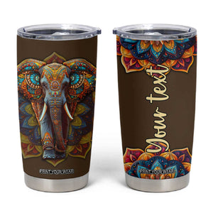 Mandala Elephant Tumbler Cup Personalized TS04 Multicolor Print Your Wear