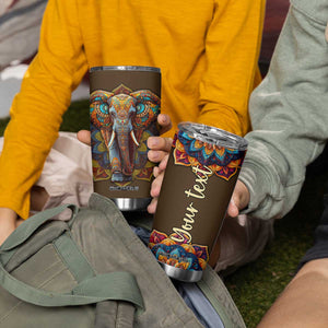 Mandala Elephant Tumbler Cup Personalized TS04 Print Your Wear