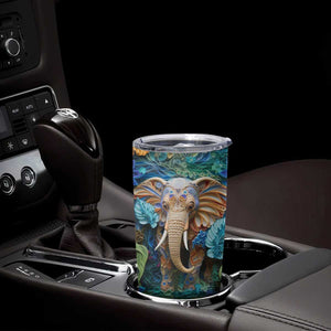 Elephant Paper Quiling Tumbler Cup Personalized TS04 Print Your Wear