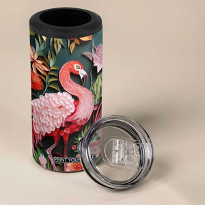 Flamingo Paper Quiling 4 in 1 Can Cooler Tumbler Personalized TS04 Print Your Wear