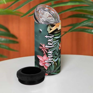 Flamingo Paper Quiling 4 in 1 Can Cooler Tumbler Personalized TS04 Print Your Wear