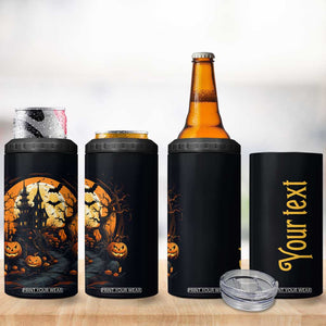 Autumn Halloween House 4 in 1 Can Cooler Tumbler Personalized TS04 Print Your Wear
