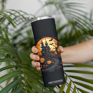 Autumn Halloween House Skinny Tumbler Personalized TS04 Print Your Wear