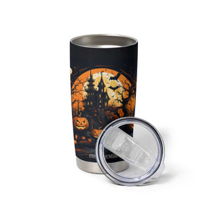 Autumn Halloween House Tumbler Cup Personalized TS04 Print Your Wear