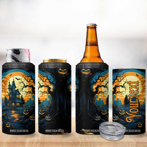 Autumn Halloween Horror House 4 in 1 Can Cooler Tumbler Personalized TS04 Print Your Wear