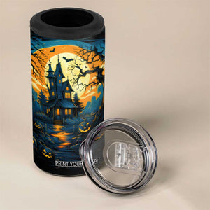 Autumn Halloween Horror House 4 in 1 Can Cooler Tumbler Personalized TS04 Print Your Wear