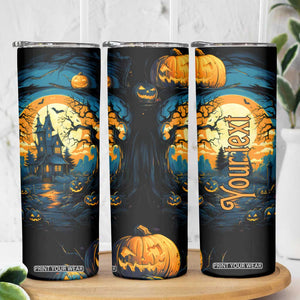 Autumn Halloween Horror House Skinny Tumbler Personalized TS04 Print Your Wear