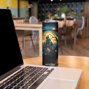 Autumn Halloween Horror House Skinny Tumbler Personalized TS04 Print Your Wear