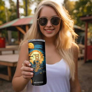 Autumn Halloween Horror House Skinny Tumbler Personalized TS04 Print Your Wear