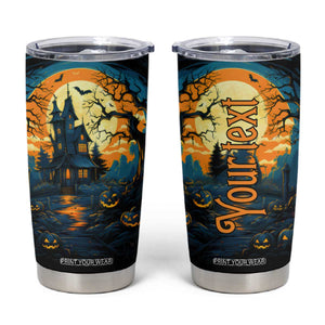 Autumn Halloween Horror House Tumbler Cup Personalized TS04 Multicolor Print Your Wear