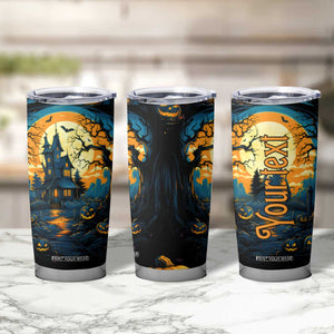 Autumn Halloween Horror House Tumbler Cup Personalized TS04 Print Your Wear