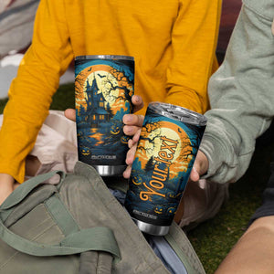 Autumn Halloween Horror House Tumbler Cup Personalized TS04 Print Your Wear