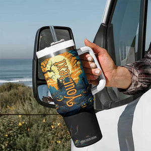 Autumn Halloween Horror House Tumbler With Handle Personalized TS04 Print Your Wear