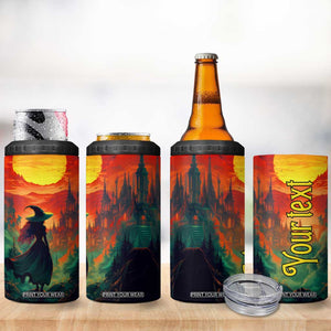 Witch Halloween Autumn 4 in 1 Can Cooler Tumbler Personalized TS04 Print Your Wear
