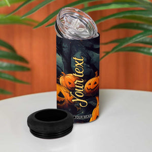 Halloween Pumpkin 4 in 1 Can Cooler Tumbler Personalized TS04 Print Your Wear