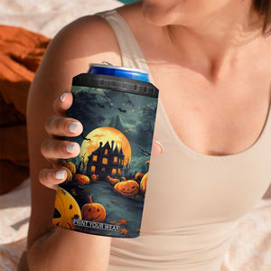 Halloween Pumpkin 4 in 1 Can Cooler Tumbler Personalized TS04 Print Your Wear