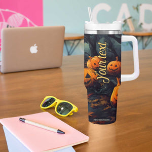 Halloween Pumpkin Tumbler With Handle Personalized TS04 Print Your Wear