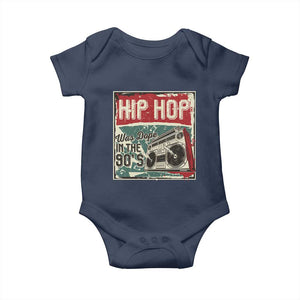 Hip Hop Was Dope In The 90's Baby Onesie TS09 Navy Print Your Wear