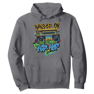 Raised On Old School Hiphop Hoodie TS09 Charcoal Print Your Wear